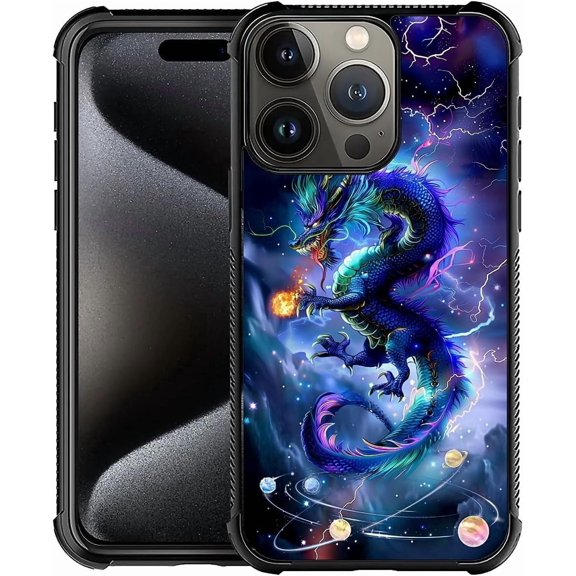 Compatible with iPhone 16 Pro Max Case, Darkness Dragon 2 for Men Woman, Anti-Scratch Soft TPU Shockproof Unique Protective Cover Pattern Design