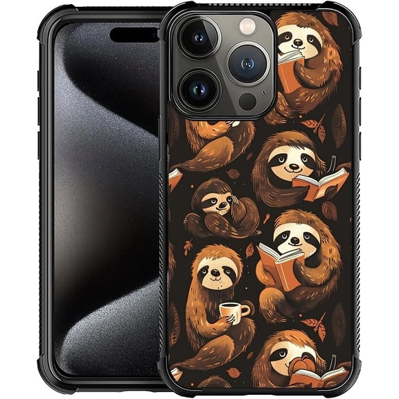 Compatible with iPhone 16 Pro Max Case, Lovely Sloth Life for Men Boy, Drop Protection with Soft TPU Bumper Case for iPhone 16 Pro Max