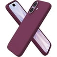 thumbnail image 1 of ORNARTO Compatible with iPhone 17 Case 6.3, Slim Liquid Silicone 3 Layers Full Covered Soft Gel Rubber Phone Case Protective Cover 6.3 Inch, Wine Red, 1 of 13