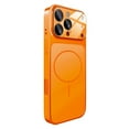thumbnail image 1 of Compatible with iPhone 17 Pro Case, Magnetic Frosted Glass Anti-Yellowing Shockproof Lens Protection Phone Shell,Orange,iPhone 17 Pro-6.3", 1 of 9