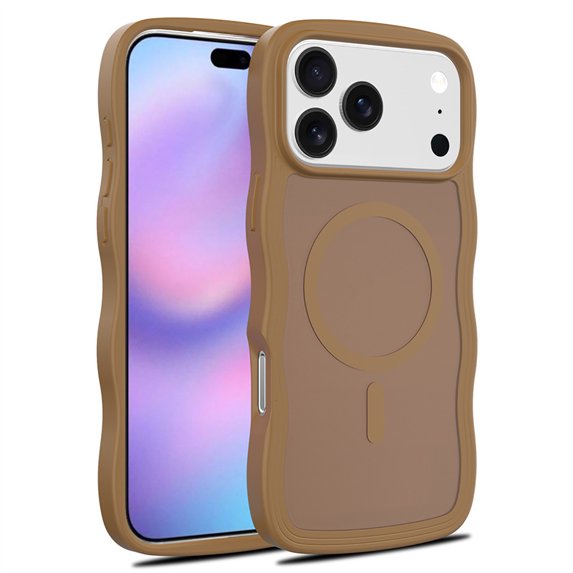 Compatible with iPhone 17 Pro Max Case,Fit for Magsafe,Shockproof Anti-slip Anti-drop,Wavy Design,Slim Magnetic Phone Protective Cover