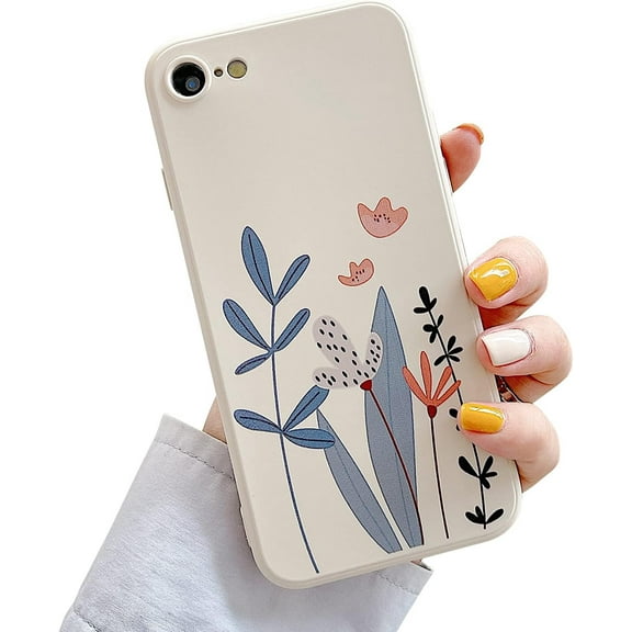 Compatible with iPhone 6/6s Case,Cute Flowers Pattern Slim Thin Soft TPU Shockproof Silicone Protective Cover for iPhone 6/6s 4.7＂-Flowers