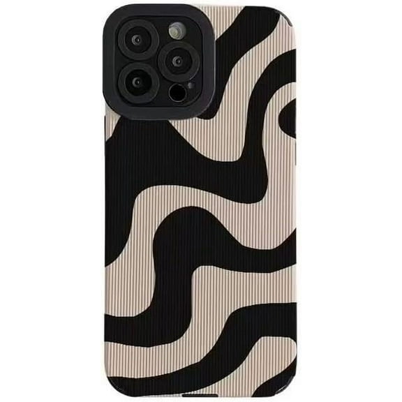 Compatible with iPhone Case,Aesthetic Zebra Stripe Animal Print Soft Shockproof Cover Phone Case (White,iPhone 12 Pro)