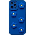 thumbnail image 1 of Compatible with iPhone Case,Blue Cute 3D Flower Floral Camera Lens Protection Soft Shockproof Cover Phone Case (ManyFlower,iPhone 14 Plus), 1 of 7