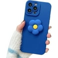thumbnail image 1 of Compatible with iPhone Case,Blue Cute 3D Flower Floral Camera Lens Protection Soft Shockproof Cover Phone Case (OneFlower,iPhone 11 Pro Max), 1 of 6