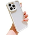 thumbnail image 1 of Compatible with iPhone Case,Candy Color Bumper Clear Full Body Protection Soft Shockproof Cover Phone Case (White,iPhone 13), 1 of 6