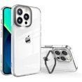 thumbnail image 1 of Compatible with iPhone Case,Classic Clear Camera Ring Stand Holder Kickstand Protection Shockproof Cover Phone Case (Black,iPhone 14), 1 of 7