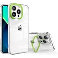 thumbnail image 1 of Compatible with iPhone Case,Classic Clear Camera Ring Stand Holder Kickstand Protection Shockproof Cover Phone Case (Green,iPhone 15 Plus), 1 of 7