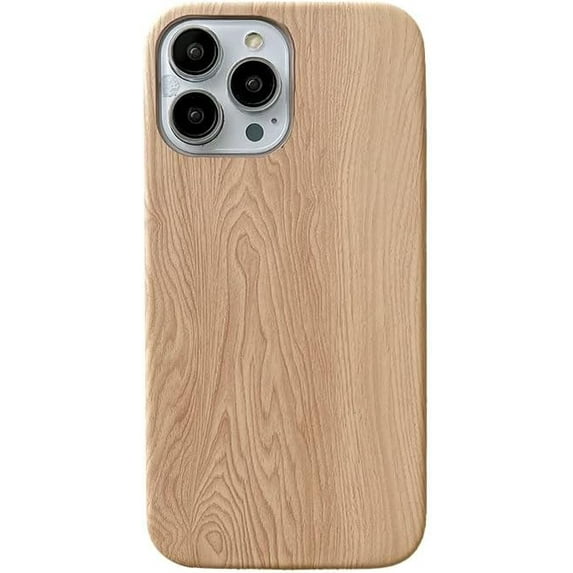 Compatible with iPhone Case,Classy Natural Wood Grain Design Protection Soft Shockproof Cover Phone Case (Brown,iPhone 12)