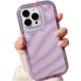 thumbnail image 1 of Compatible with iPhone Case,Clear Curly Wave Water Ripple Print Camera Lens Protection Soft Shockproof Cover Phone Case (Purple,iPhone 14 Pro Max), 1 of 5