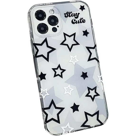 Compatible with iPhone Case,Cool Classic Star Clear Full Body Protection Soft Shockproof Cover Phone Case (Clear,iPhone 12 Pro Max)