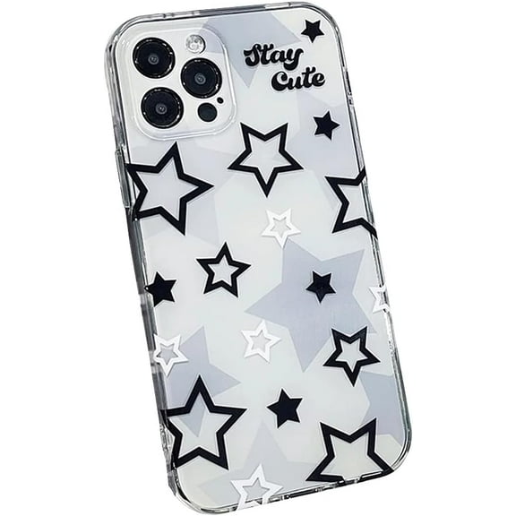 Compatible with iPhone Case,Cool Classic Star Clear Full Body Protection Soft Shockproof Cover Phone Case (Clear,iPhone 12 Pro)