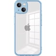 thumbnail image 1 of Compatible with iPhone Case,Crystal Clear Transparent Tempered Glass [ Drop Protection] Soft Shockproof Cover Phone Case (Blue,iPhone 14 Plus), 1 of 7