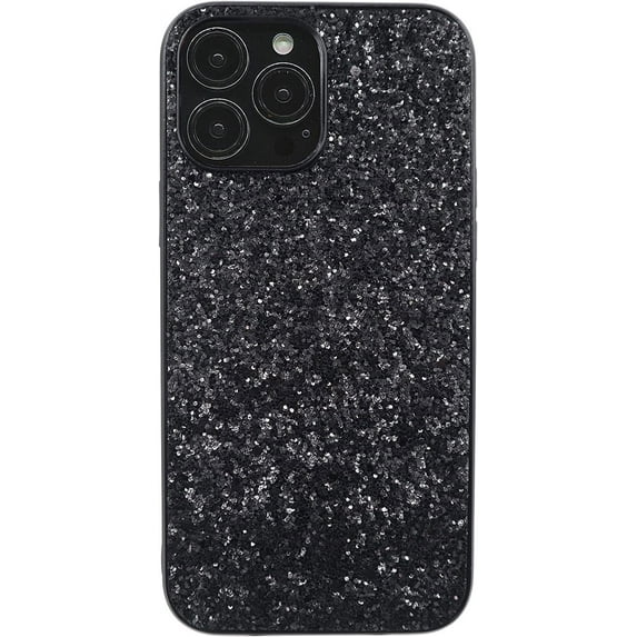 Compatible with iPhone Case,Crystal Diamond Glitter Bling Sparkly Soft Shockproof Cover for Women Girls Phone Case (Black,iPhone 12 Pro Max)
