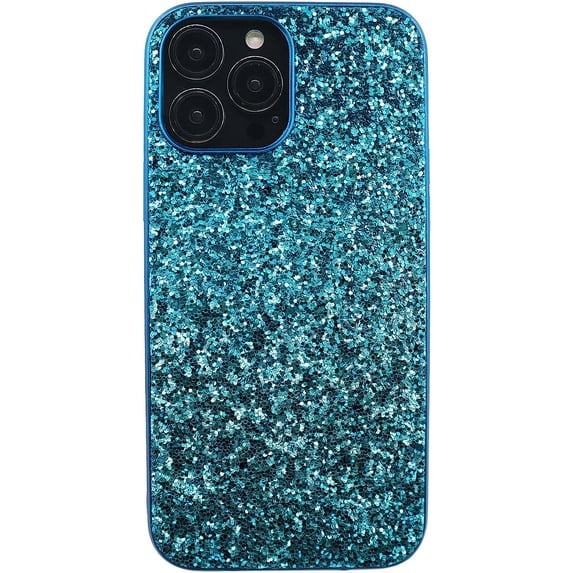 Compatible with iPhone Case,Crystal Diamond Glitter Bling Sparkly Soft Shockproof Cover for Women Girls Phone Case (Blue,iPhone 12 Pro Max)