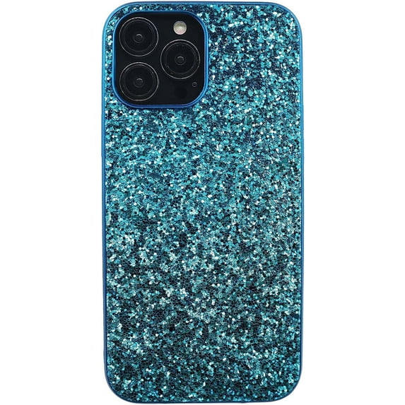 Compatible with iPhone Case,Crystal Diamond Glitter Bling Sparkly Soft Shockproof Cover for Women Girls Phone Case (Blue,iPhone 14 Plus)