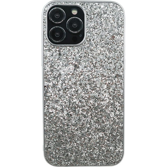 Compatible with iPhone Case,Crystal Diamond Glitter Bling Sparkly Soft Shockproof Cover for Women Girls Phone Case (Silver,iPhone 12)