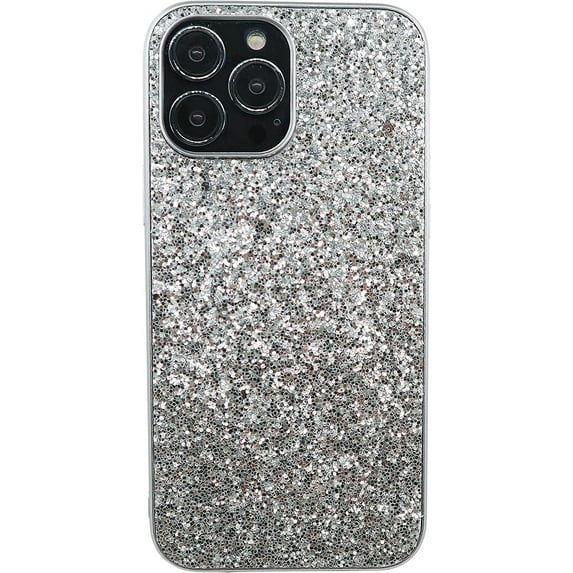 Compatible with iPhone Case,Crystal Diamond Glitter Bling Sparkly Soft Shockproof Cover for Women Girls Phone Case (Silver,iPhone 14 Pro)