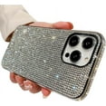thumbnail image 1 of Compatible with iPhone Case,Crystal Glitter Diamond Protection Bling Sparkle Rhinestone Soft Shockproof Cover Phone Case (White,iPhone 15 Plus), 1 of 7