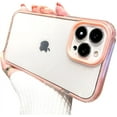 thumbnail image 1 of Compatible with iPhone Case,Cute Bumper Frame Drop Protection Not Yellowing Clear Soft Shockproof Cover Phone Case (Pink,iPhone 14 Pro), 1 of 8