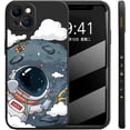 thumbnail image 1 of Compatible with iPhone Case,Cute Cartoon Astronauts Bumper Camera Lens Protection Shockproof Cover Phone Case (Black,iPhone 11 Pro Max), 1 of 6