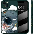 thumbnail image 1 of Compatible with iPhone Case,Cute Cartoon Astronauts Bumper Camera Lens Protection Shockproof Cover Phone Case (Green,iPhone 12), 1 of 7