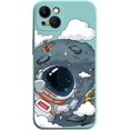 thumbnail image 1 of Compatible with iPhone Case,Cute Cartoon Astronauts Bumper Camera Lens Protection Shockproof Cover Phone Case (Mint,iPhone 13 Pro Max), 1 of 7