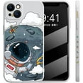 thumbnail image 1 of Compatible with iPhone Case,Cute Cartoon Astronauts Bumper Camera Lens Protection Shockproof Cover Phone Case (White,iPhone 14), 1 of 7