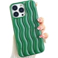thumbnail image 1 of Compatible with iPhone Case,Cute Curly Wave Water Ripple Shape Pattern Protection Soft Shockproof Cover Phone Case (Green,iPhone X/Xs), 1 of 9
