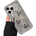 thumbnail image 1 of Compatible with iPhone Case,Cute Elegance Glitter Heart Pattern Silicone [ Drop&Full Body Protection] Shockproof Cover Phone Case (Grey,iPhone 13), 1 of 5
