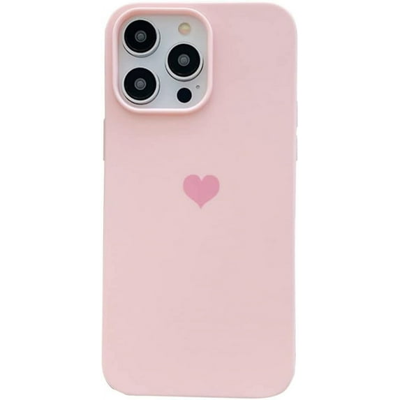 Compatible with iPhone Case,Cute Heart Pattern Bumper Camera Lens Protection Soft Shockproof Cover Phone Case (Pink,iPhone 12 Pro)