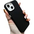 thumbnail image 1 of Compatible with iPhone Case,Cute Liquid Silicone Anti-Scratch 3 Layers Full Body Protection Soft Shockproof Cover Phone Case (Black,iPhone 13 Pro), 1 of 8