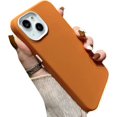 thumbnail image 1 of Compatible with iPhone Case,Cute Liquid Silicone Anti-Scratch 3 Layers Full Body Protection Soft Shockproof Cover Phone Case (Orange,iPhone 13), 1 of 8