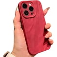 thumbnail image 1 of Compatible with iPhone Case,Cute Pleated Matte [ Drop & Camera Lens Protection] Shockproof Cover Phone Case (Red,iPhone 12), 1 of 5
