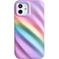 thumbnail image 1 of Compatible with iPhone Case,Cute Rainbow Curly Wave Water Ripple Shape Pattern Protection Soft Shockproof Cover Phone Case (Purple,iPhone X/Xs), 1 of 7