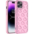 thumbnail image 1 of Compatible with iPhone Case,[ Drop Protection] 3D Cloud Pattern TPU Full Body Protection Soft Shockproof Cover Phone Case (Pink,iPhone 14 Pro), 1 of 7
