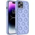 thumbnail image 1 of Compatible with iPhone Case,[ Drop Protection] 3D Cloud Pattern TPU Full Body Protection Soft Shockproof Cover Phone Case (Purple,iPhone 15), 1 of 7