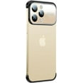 thumbnail image 1 of Compatible with iPhone Case,Frameless Design [Large Viewport Design & Camera Lens Protection] Soft Shockproof Cover Phone Case (Gold,iPhone 15 Pro), 1 of 8