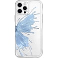 thumbnail image 1 of Compatible with iPhone Case,Glitter Butterfly Clear [Not Yellowing] Full Body Protection Soft Shockproof Cover Phone Case (Blue,iPhone 14 Pro), 1 of 7