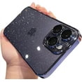 thumbnail image 1 of Compatible with iPhone Case,Glitter Electro Plated Frame Clear Camera Lens Protection Soft Shockproof Cover Phone Case (Blue,iPhone 11 Pro Max), 1 of 7