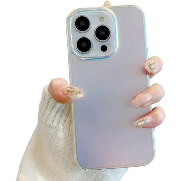 Compatible with iPhone Case,Luxury Laser Colorful Matte [ Drop&Full Body Protection] Shockproof Cover Phone Case (Clear,iPhone 15 Pro)