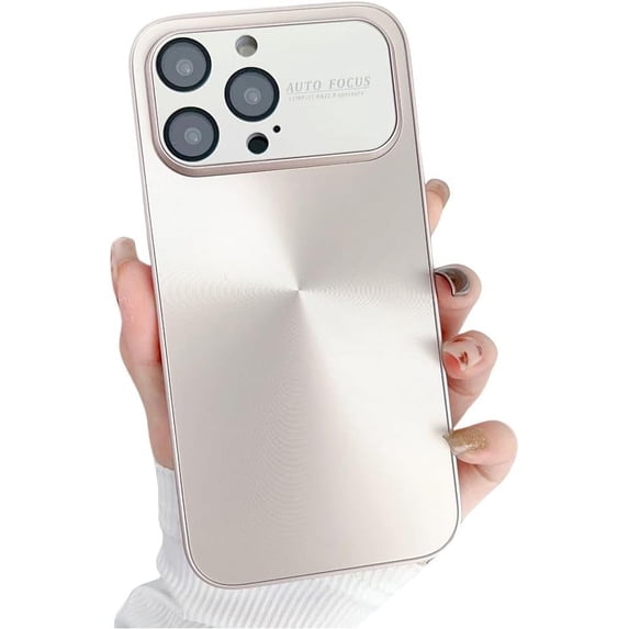 Compatible with iPhone Case,Matte CD Pattern Aurora Laser Camera Lens Protection Soft Shockproof Cover Phone Case (Gold,iPhone 14)