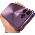 thumbnail image 1 of Compatible with iPhone Case,Matte CD Pattern Aurora Laser Camera Lens Protection Soft Shockproof Cover Phone Case (Purple,iPhone 11), 1 of 6