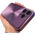thumbnail image 1 of Compatible with iPhone Case,Matte CD Pattern Aurora Laser Camera Lens Protection Soft Shockproof Cover Phone Case (Purple,iPhone 12 Pro), 1 of 6