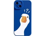 thumbnail image 1 of Compatible with iPhone Case,Matte Cute Funny Doubt Duck Silicone Bumper Camera Lens Protection Soft Shockproof Cover Phone Case (Blue,iPhone Xr), 1 of 7