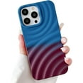 thumbnail image 1 of Compatible with iPhone Case,Matte Gradient Wave Water Ripple Pattern Camera Lens Protection Soft Shockproof Cover Phone Case (Blue,iPhone 11 Pro Max), 1 of 5