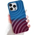 thumbnail image 1 of Compatible with iPhone Case,Matte Gradient Wave Water Ripple Pattern Camera Lens Protection Soft Shockproof Cover Phone Case (Blue,iPhone 12 Pro Max), 1 of 5