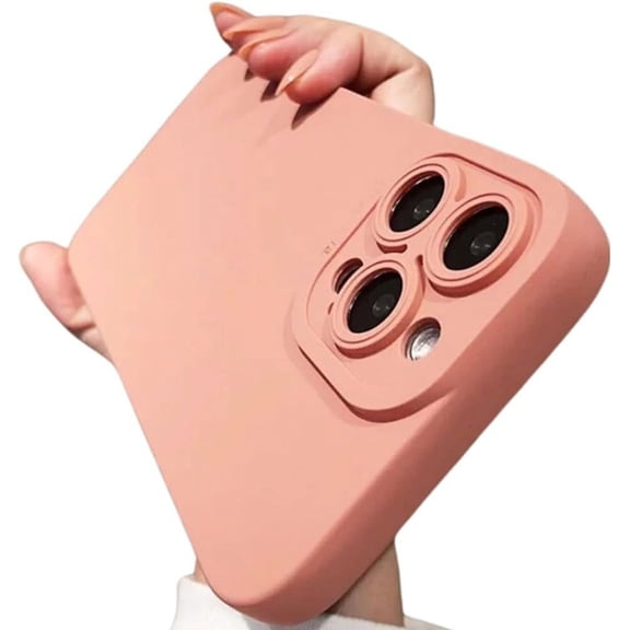 Compatible with iPhone Case,Matte Liquid Silicone [ Drop Protection] Camera Lens Protection Soft Shockproof Cover Phone Case (Pink,iPhone 14 Plus)