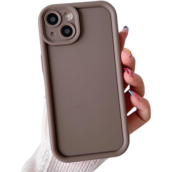 Compatible with iPhone Case,Matte Slim & Tough, Pocket Friendly Camera Lens Protection Soft Shockproof Cover Phone Case (Brown,iPhone 11)
