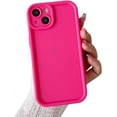 thumbnail image 1 of Compatible with iPhone Case,Matte Slim & Tough, Pocket Friendly Camera Lens Protection Soft Shockproof Cover Phone Case (Red,iPhone 12 Pro Max), 1 of 8